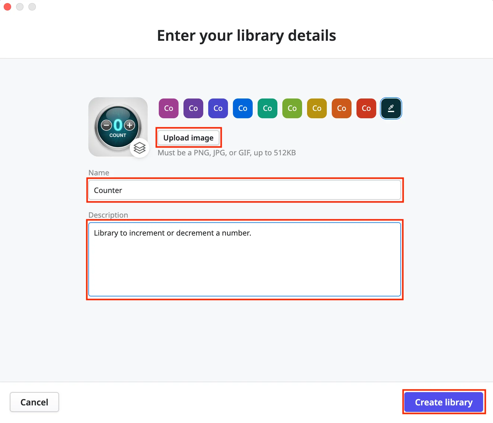Fill in application basic info