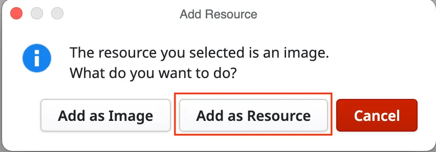 Add an image resource