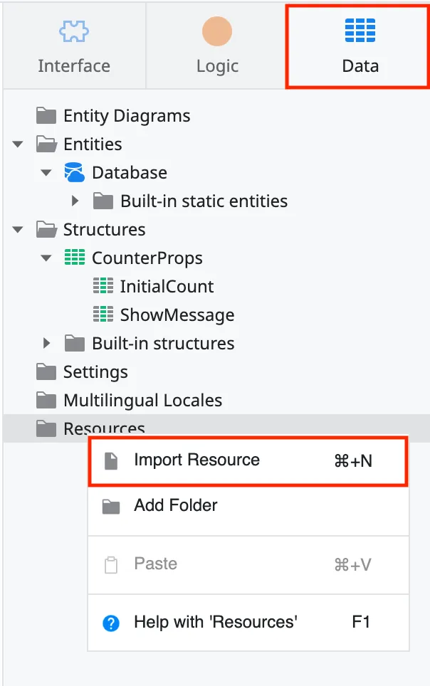 Import JavaScript resources