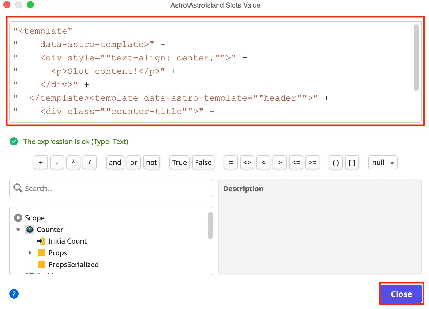 Select Island Slots value