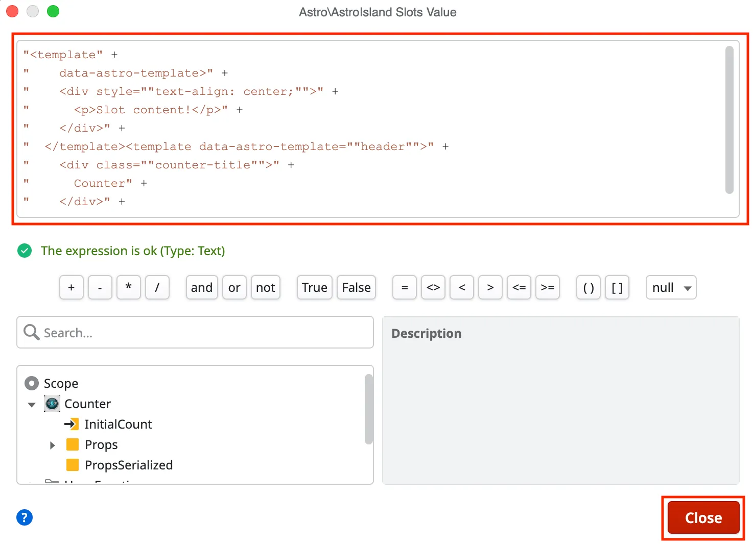 Select Island Slots value