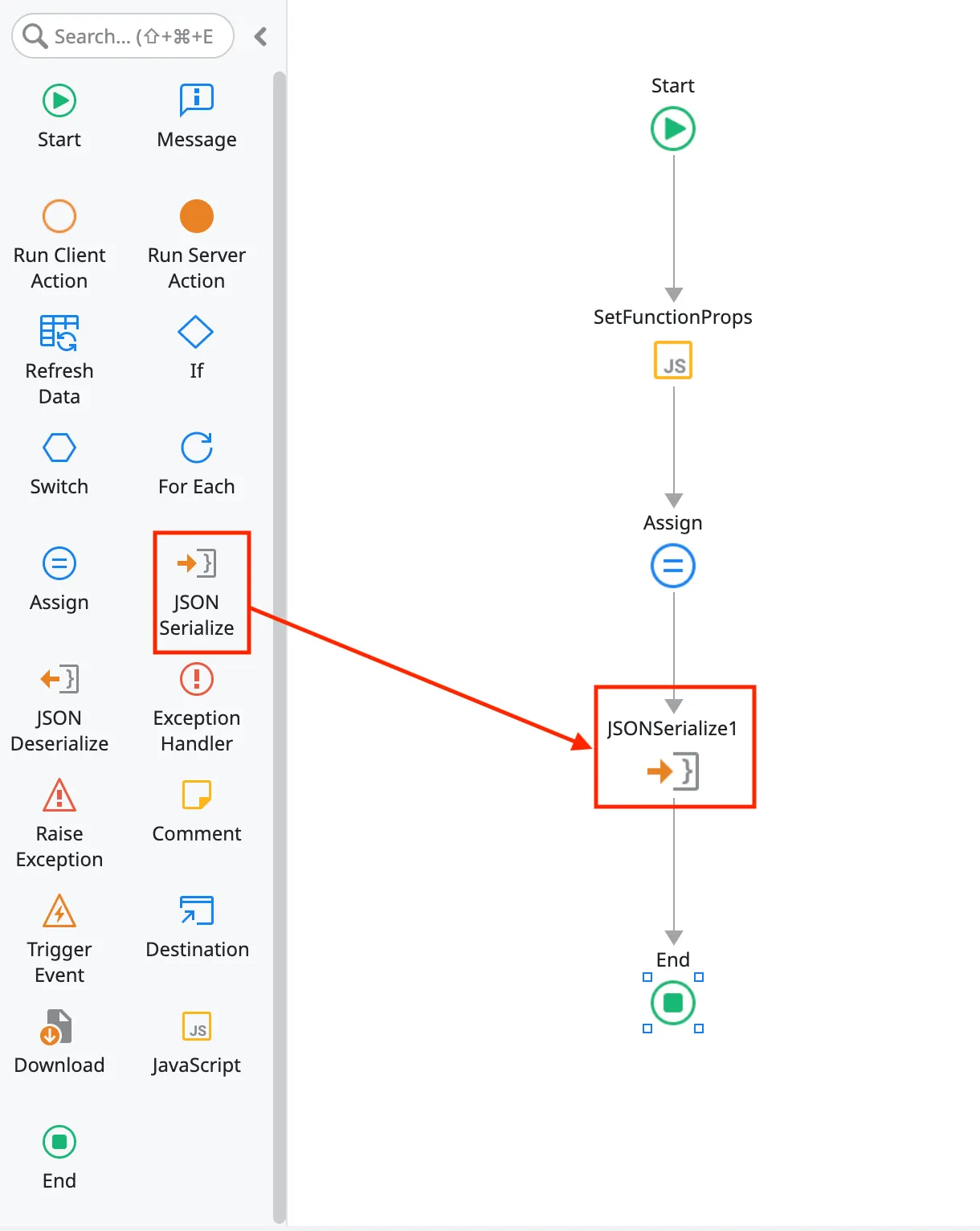 Add JSON Serialize to PrepareProps