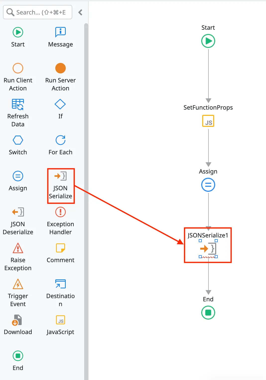 Add JSON Serialize to PrepareProps
