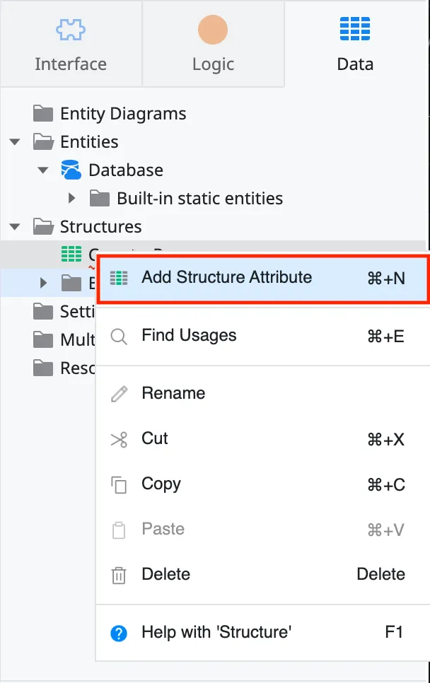 Add structure attributes