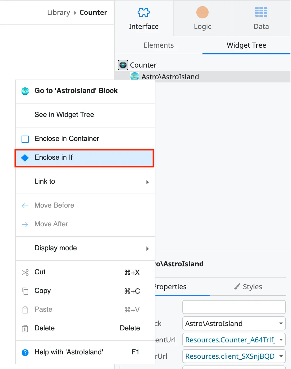 Select Enclose in If