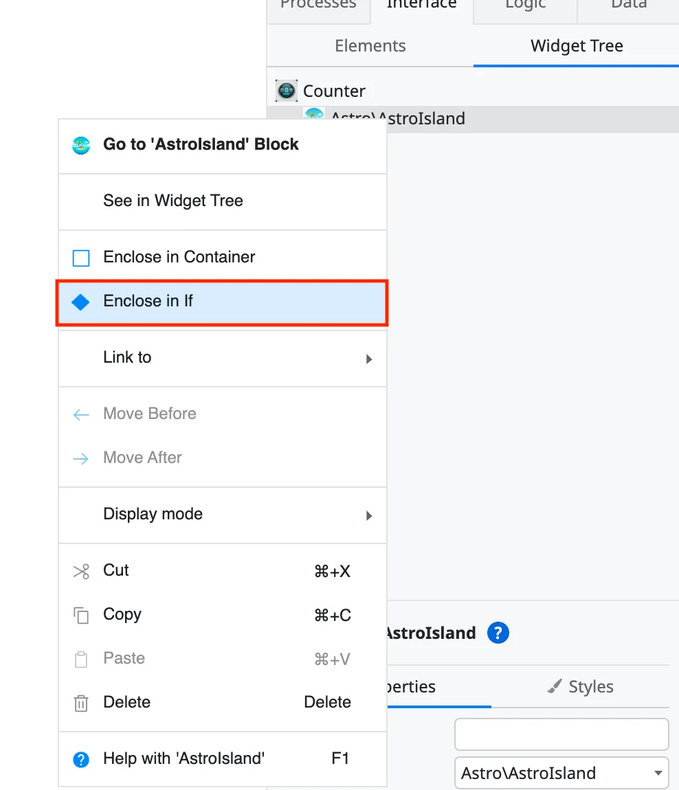 Select Enclose in If